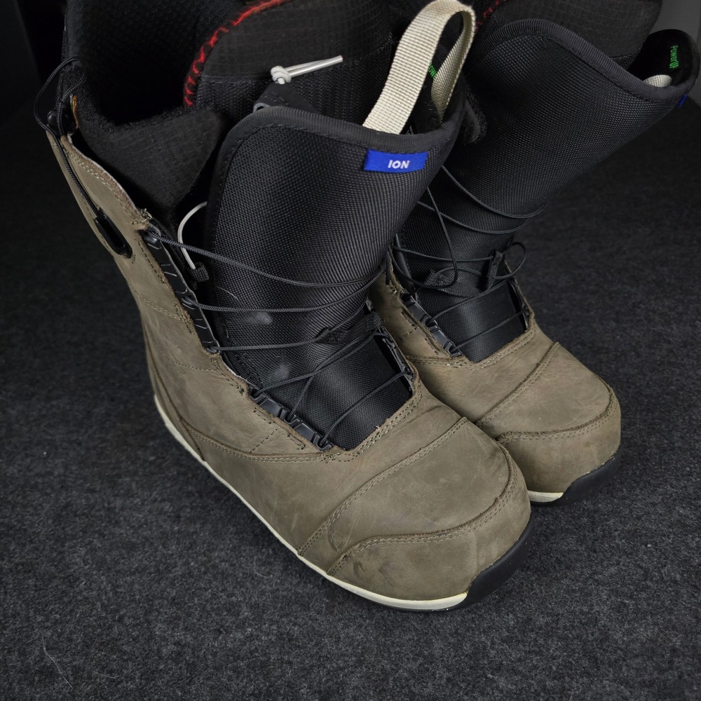 Burton Ion Snowboard Boots Brown Leather Speed Zone Speed Lacing Men's 10.5